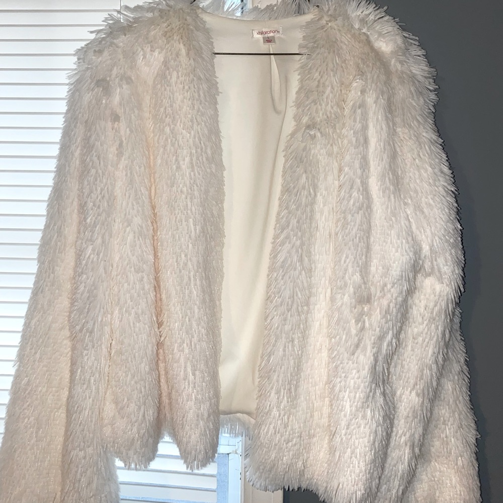 Fur white jacket